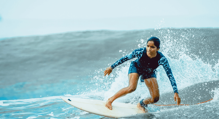 ballito pro surfing event rocks lady on the wave